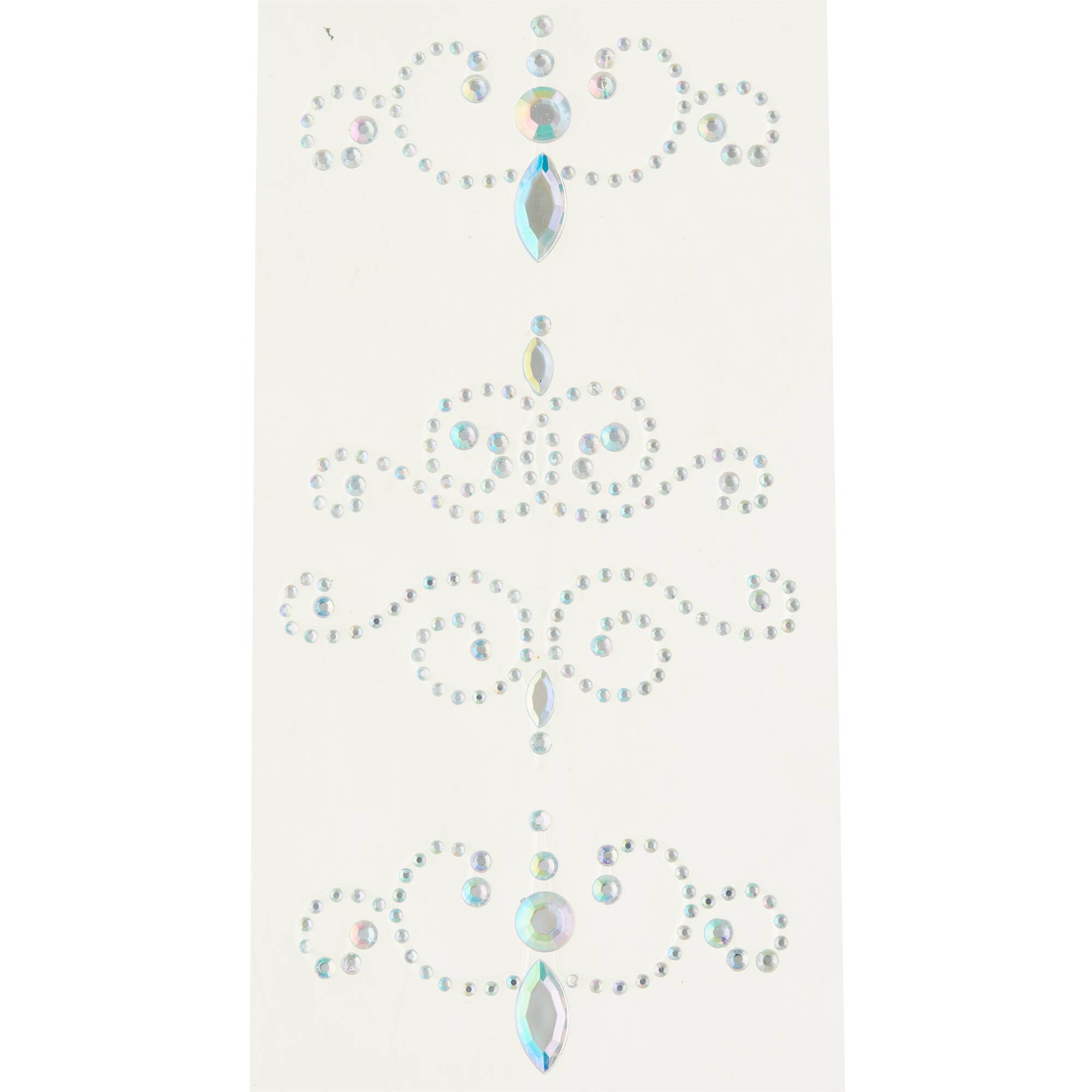 Recollections™ Adhesive Rhinestones, Curved Clear Flourishes